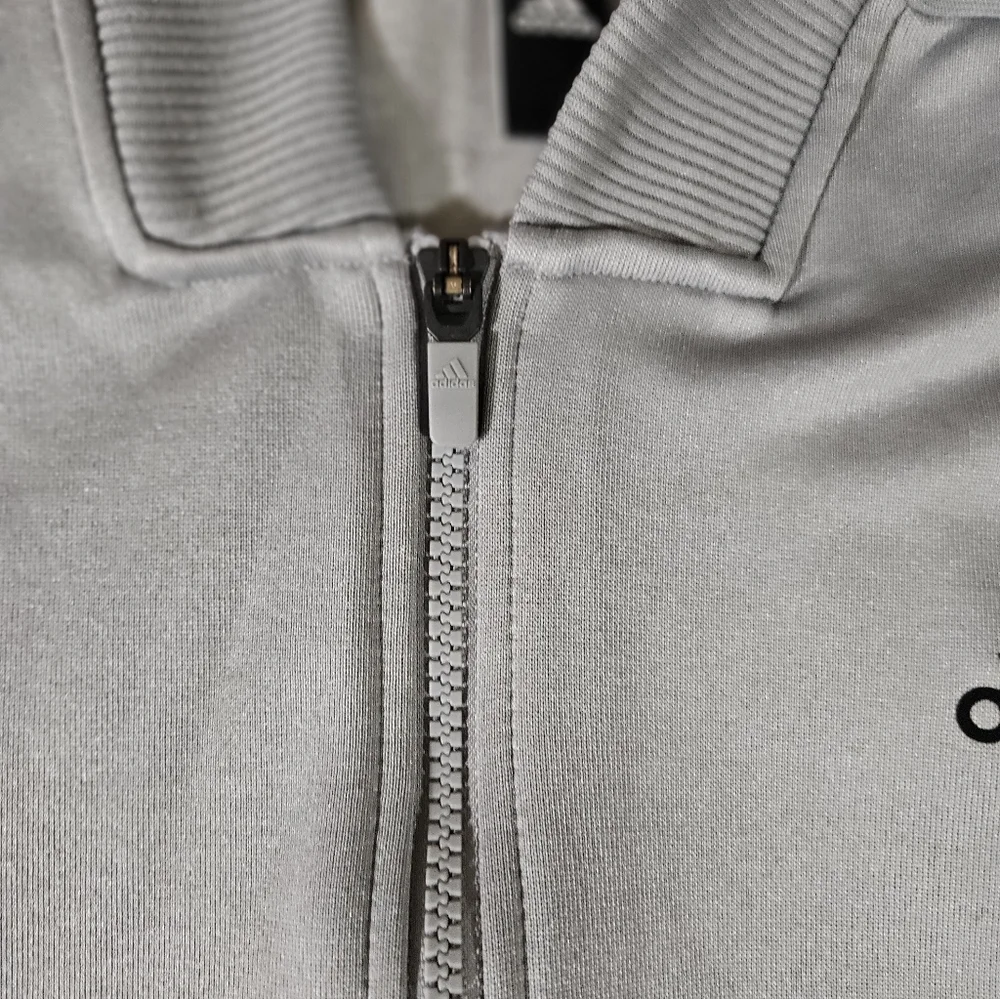 Adidas Gray Track Jacket with Black Stripes Size Large - Picture 8 of 10